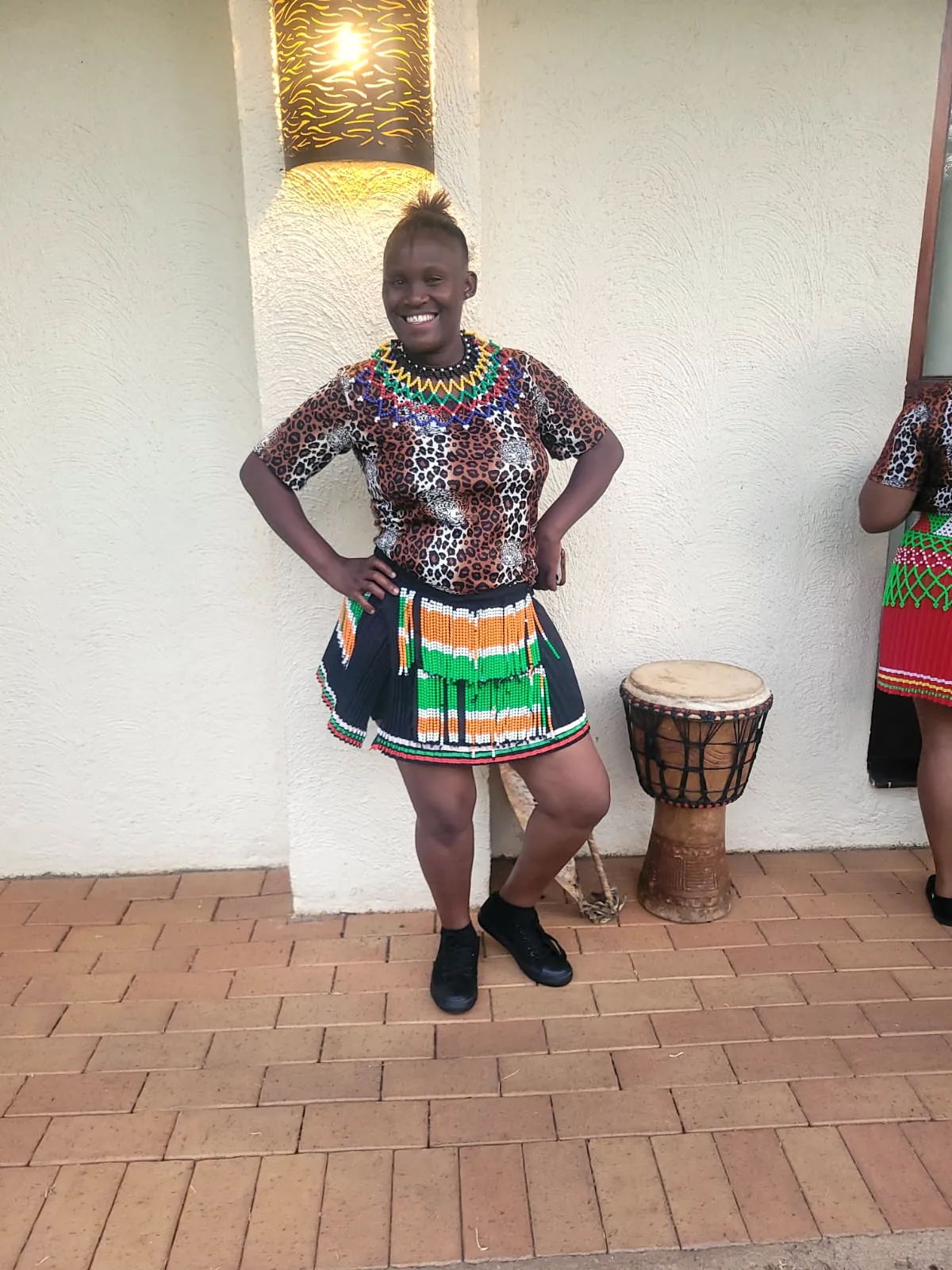 A performer in traditional dress